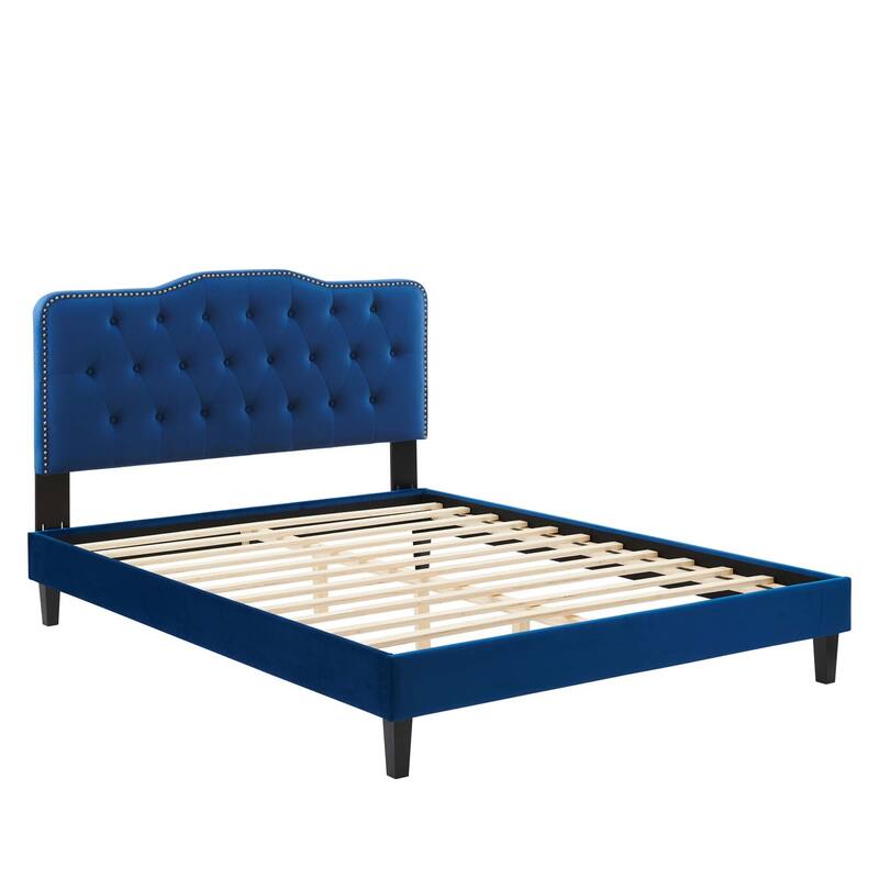 Amber Performance Velvet Twin Platform Bed