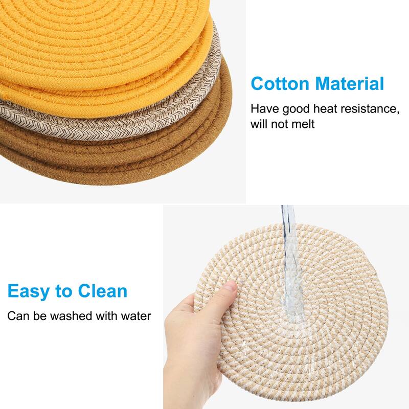 5Pcs Trivets for Hot Dishes 8 Inch for Hot Pots and Pans, Flowerpots