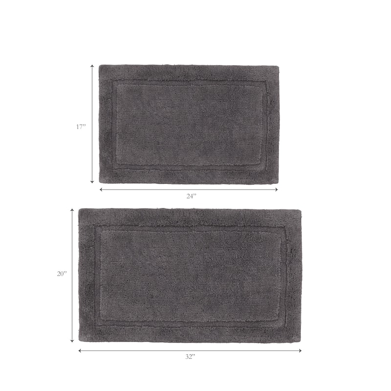 Lydia Border Plush Bath Mat