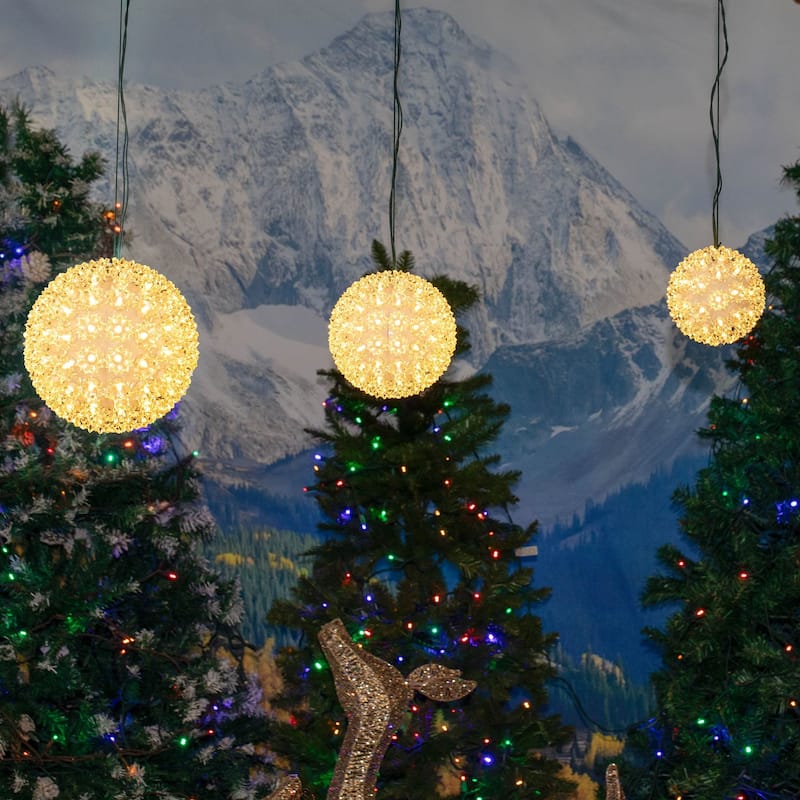 Novelty Lights 50 Light 6" Green LED Starlight Sphere + Power Supply, IP65