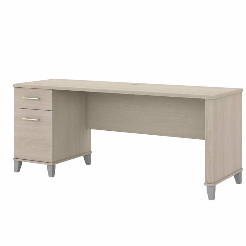 Bush Furniture Somerset 72W Office Desk with Storage Drawers - Sand Oak