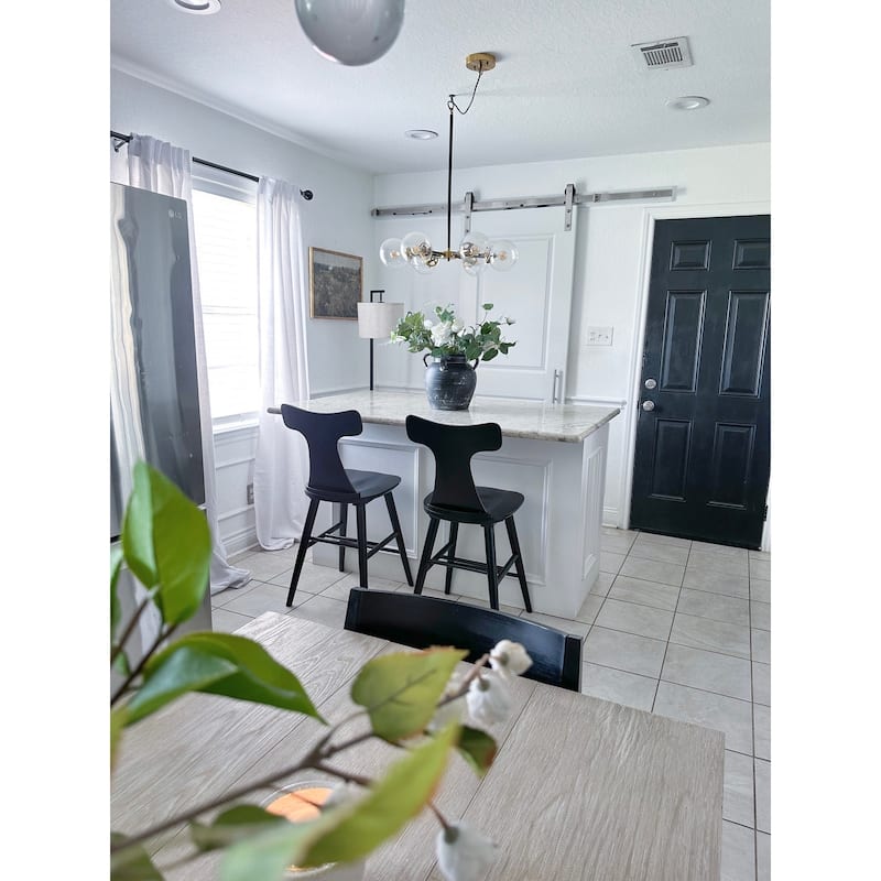 Wood 24'' Counter Stools with Curved Slat Back