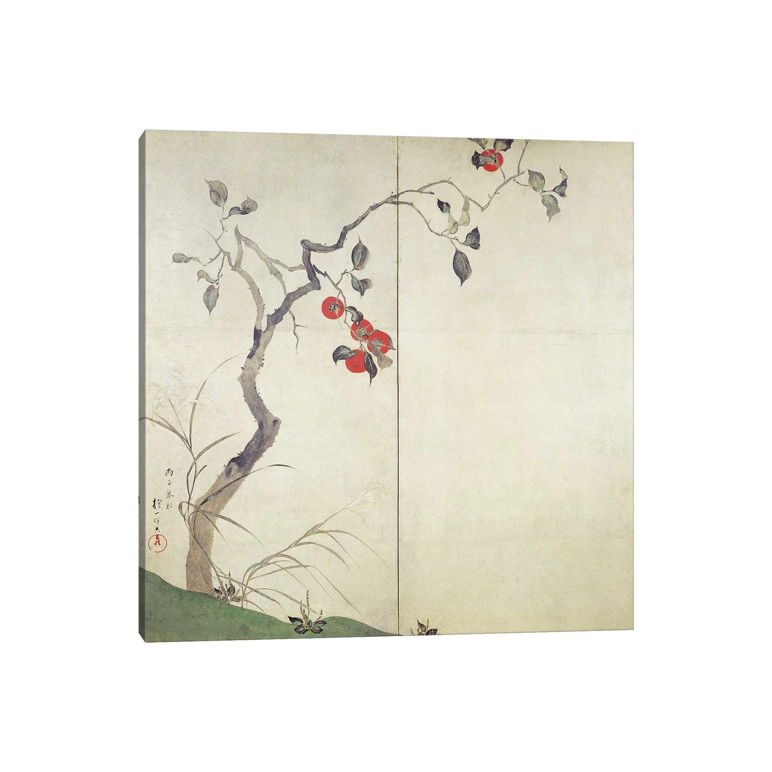 iCanvas "Persimmon on Tree " by Sakai Hoitsu Canvas Print