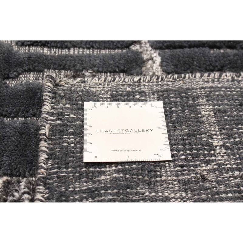 ECARPETGALLERY Hand-knotted Tangier Grey Wool Rug - 9'1 x 6'0