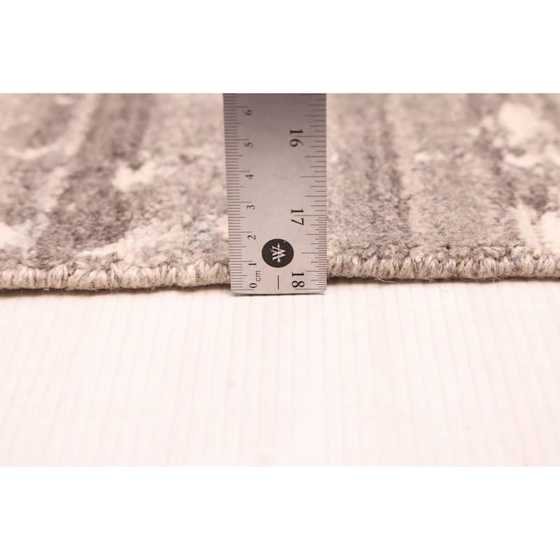 ECARPETGALLERY Hand Loomed Elysian Dark Grey Viscose, Wool Rug - 10'0 x 13'9