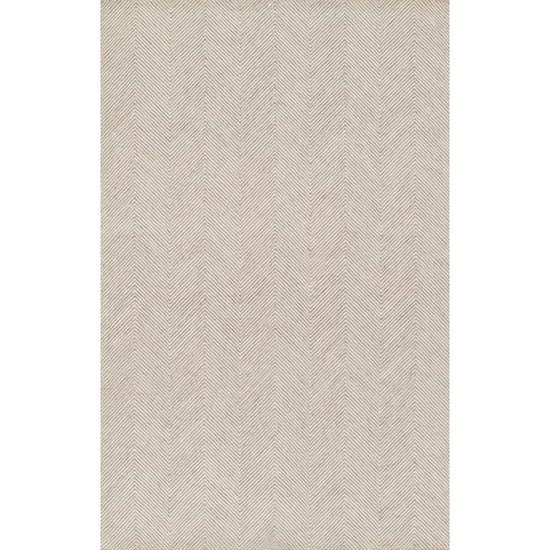 Momeni Charles Hand-tufted Wool Chevron Pattern Area Rug - 2' X 3' - Taupe - Rectangle