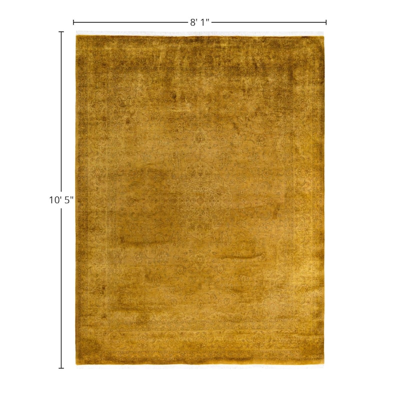 Overdyed One-of-a-Kind Hand-Knotted Area Rug - Gold - 8' 1" x 10' 5"