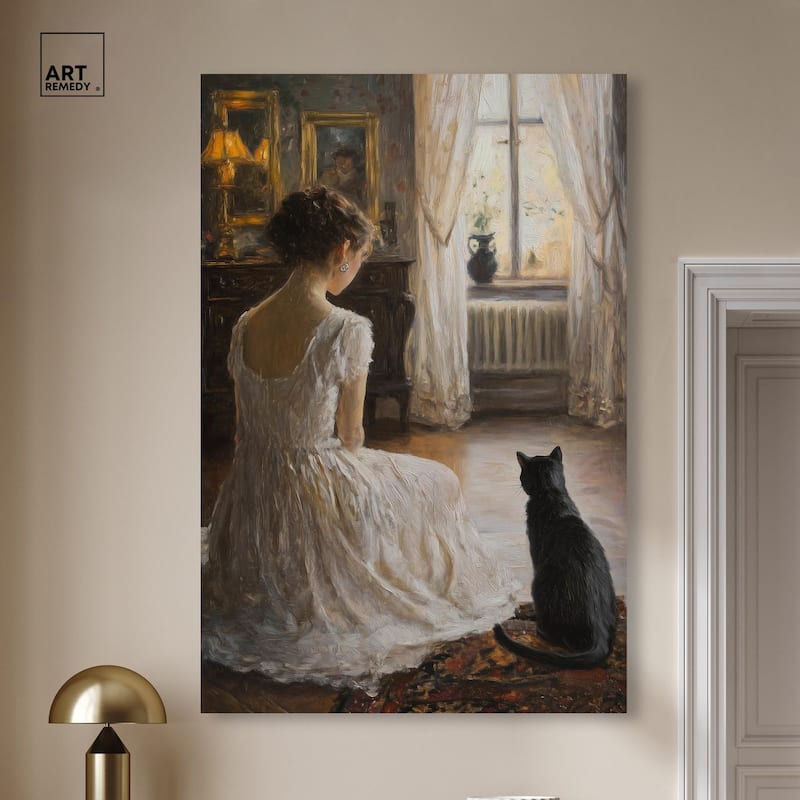 Her Faithful Companion Canvas by Art Remedy, Gallery Wrapped
