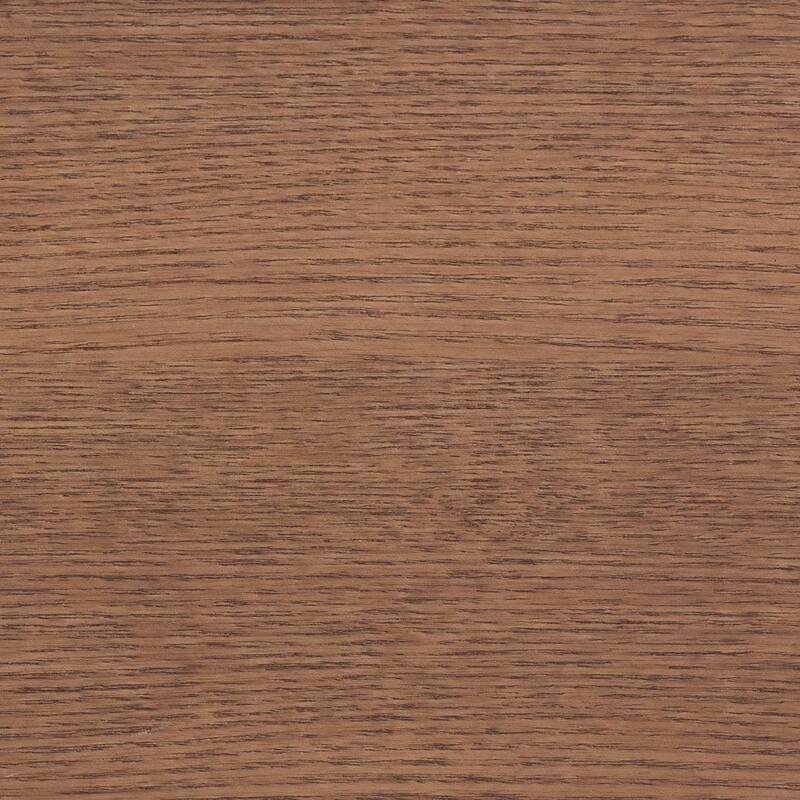 Aithan Mid-Century Walnut Brown Wood and Rattan Platform Bed