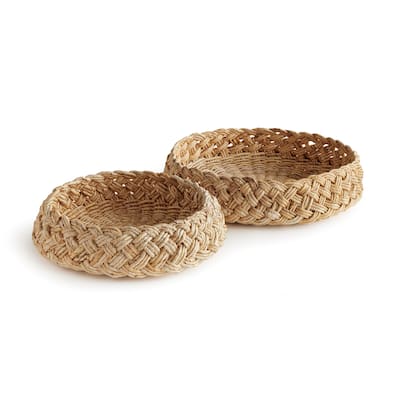 Abaca French Braided Baskets Bowls - Baskets Bowls