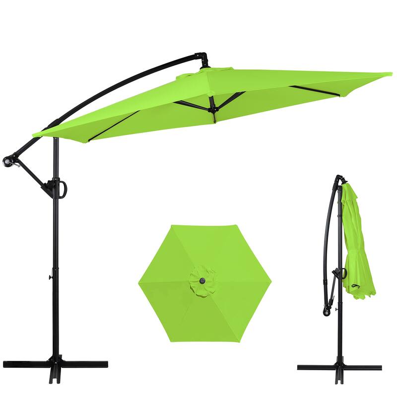Futzca 9FT Outdoor Hanging Offset Patio Umbrella
