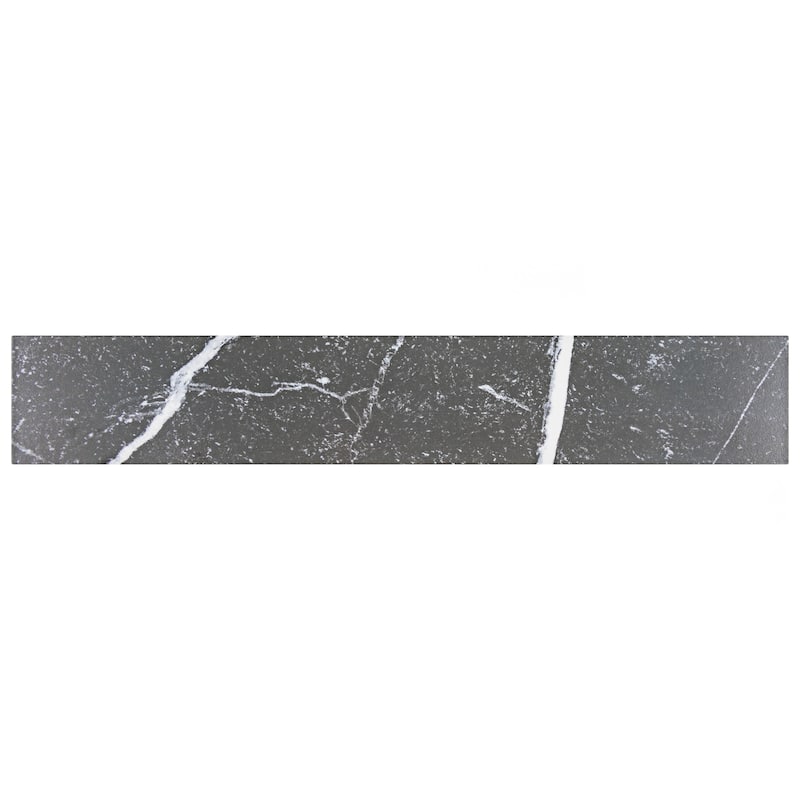 Merola Tile Tinos Black 3-1/8" x 17-3/8" Porcelain Floor and Wall Tile