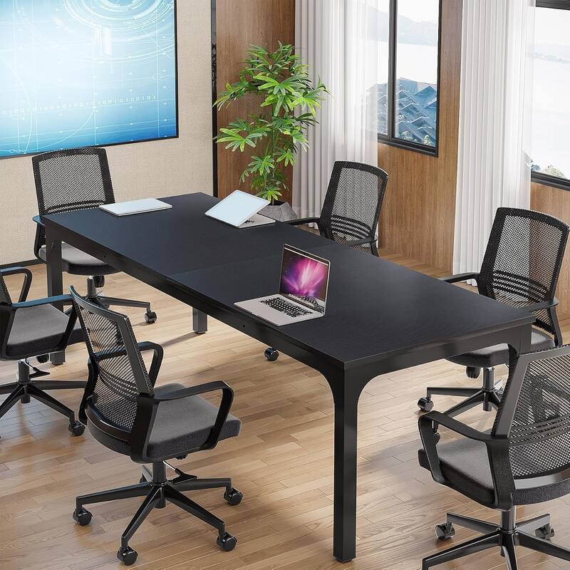 78.74" Large Rectangle Conference Table/Desk, Modern Seminar Meeting Table, Business Tables for Boardroom & Office