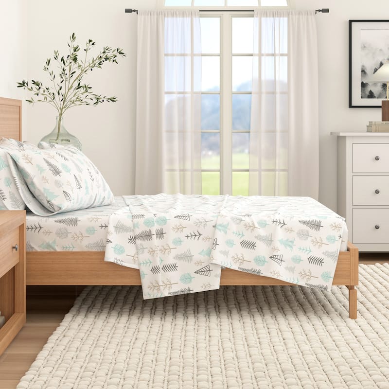 Linery & Co. Winter Turkish Cotton Double-Brushed Flannel Bed Sheet Set