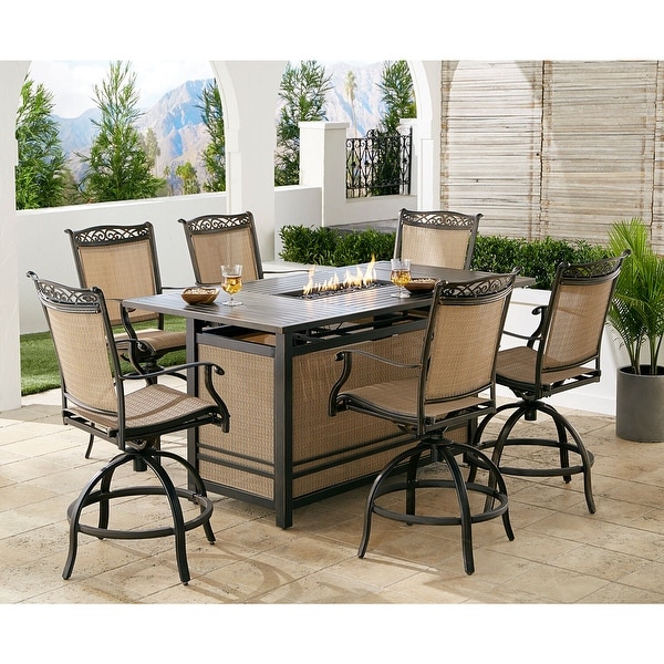 Tall patio table hotsell with fire pit