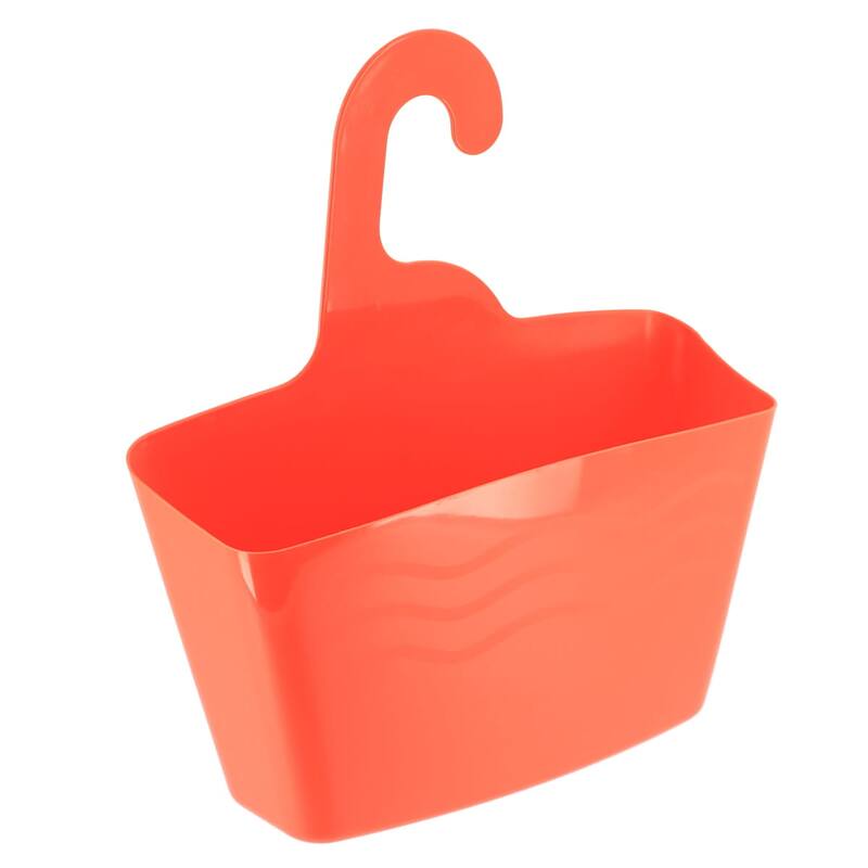 Hanging Shower Caddy Organizer Plastic Basket - 9" L x 3" W x 10" H - Orange