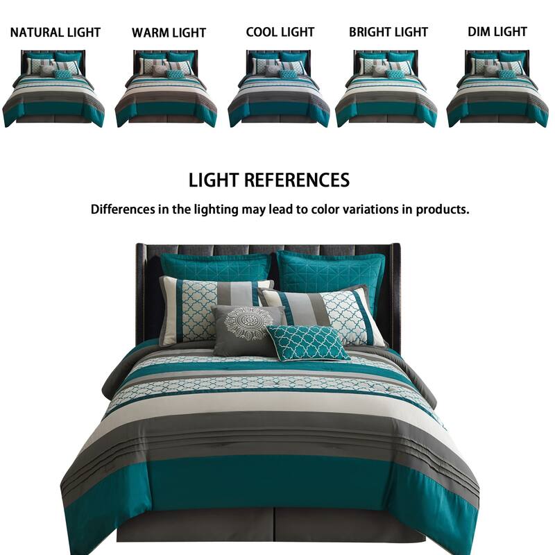 Grand Avenue Avalon Trellis 8Piece Moroccan Print Comforter Set On