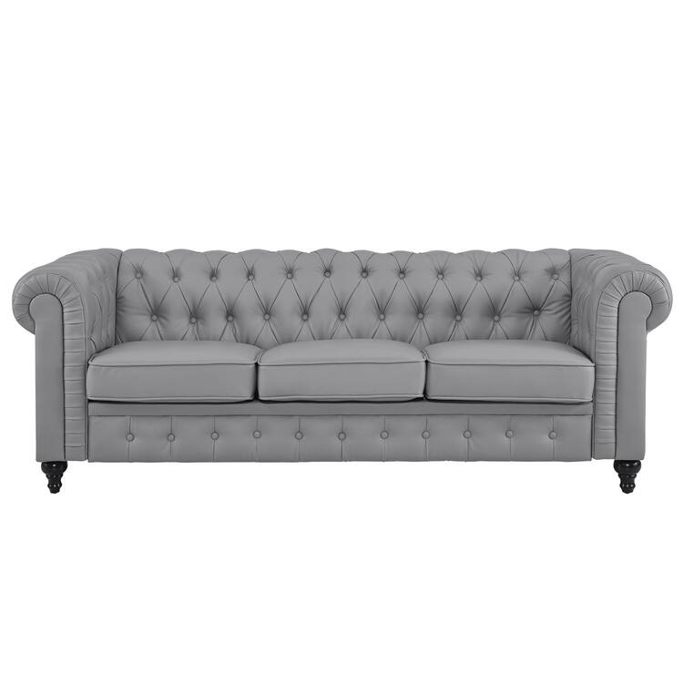 Emery Chesterfield Sofa, Luxurious Comfort for Cozy Living Rooms, Mid-Century Modern couch, Elegance & Serenity, 3-Seater Sofa