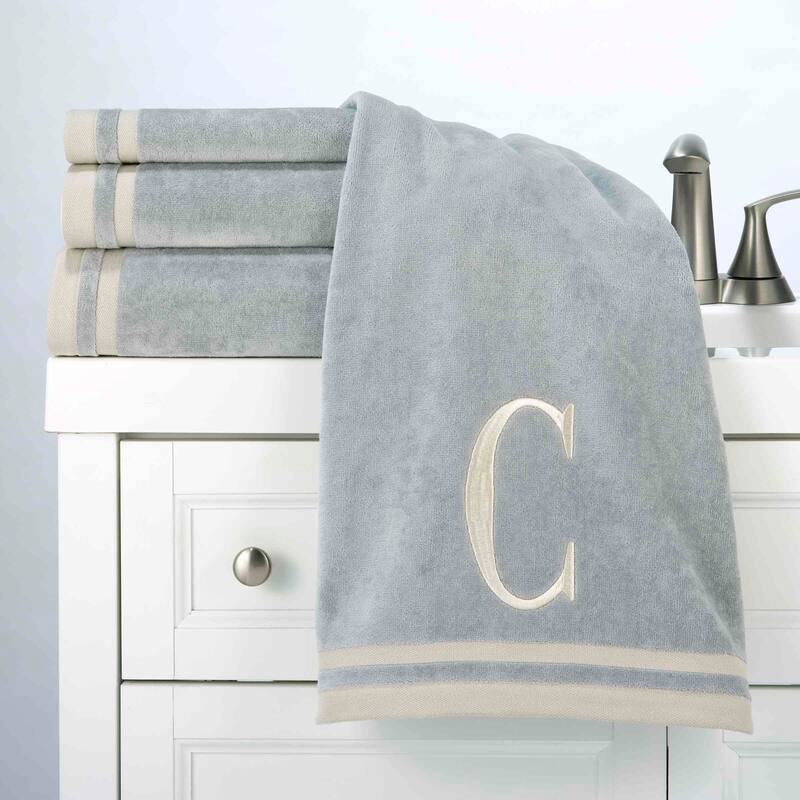 Avanti Linens GRY/IVR Monogram 5-Piece Towel Set