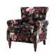 HULALA HOME Nailhead Trim Traditional Accent Armchair with Rolled Arms