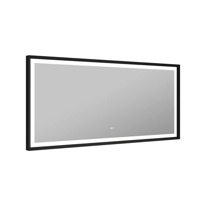 Wall Mounted Back Light Bathroom Framed LED Mirror Anti- Fog With Dimmable Light Touch Sensor And Memory Function