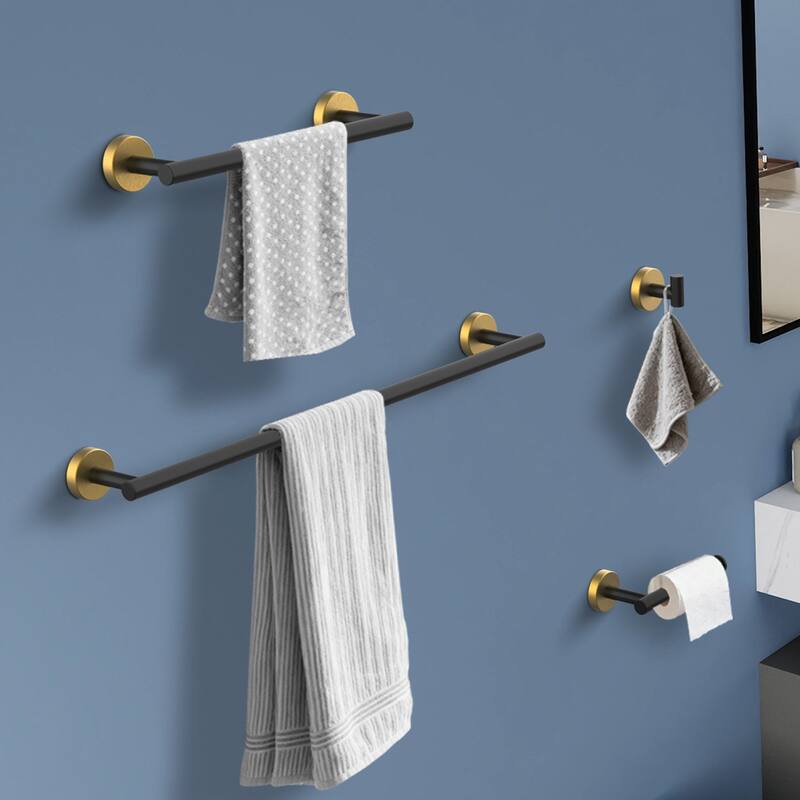 Topcraft Wall Mounted Stainless Steel Bathroom 5 Piece Hardware Set