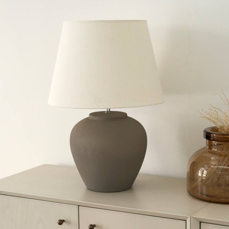 Nourison 20" Rustic Ceramic Pot Table Lamp
