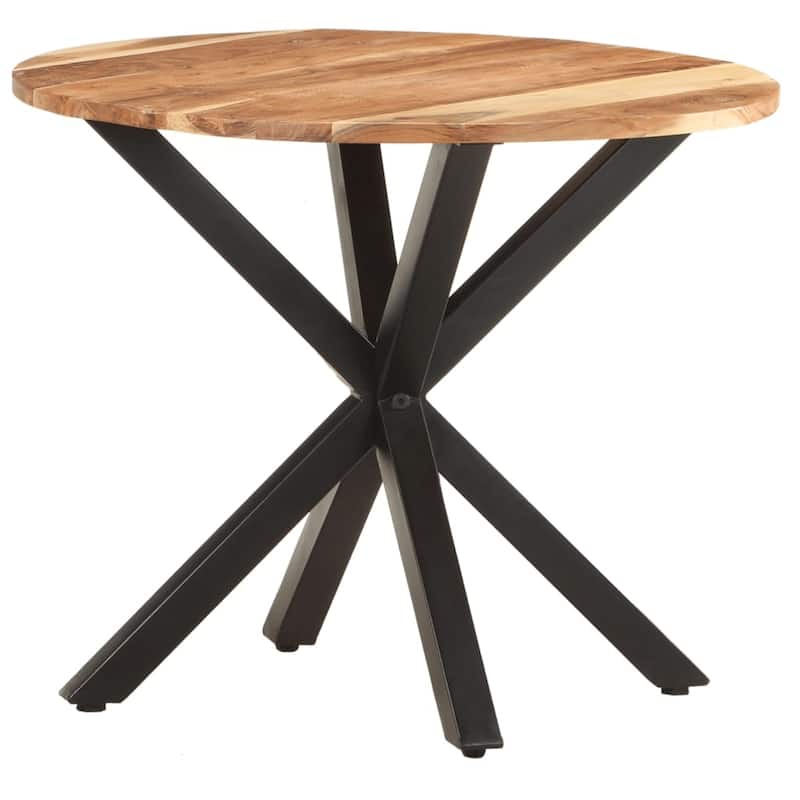 vidaXL Side Table 26.8"x26.8"x22" Solid Acacia Wood - 26.8" x 26.8" x 22"