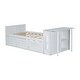 preview thumbnail 6 of 14, Multifunctional Twin Size Platform Bed with Built-in Trundle and 3 Drawers,White