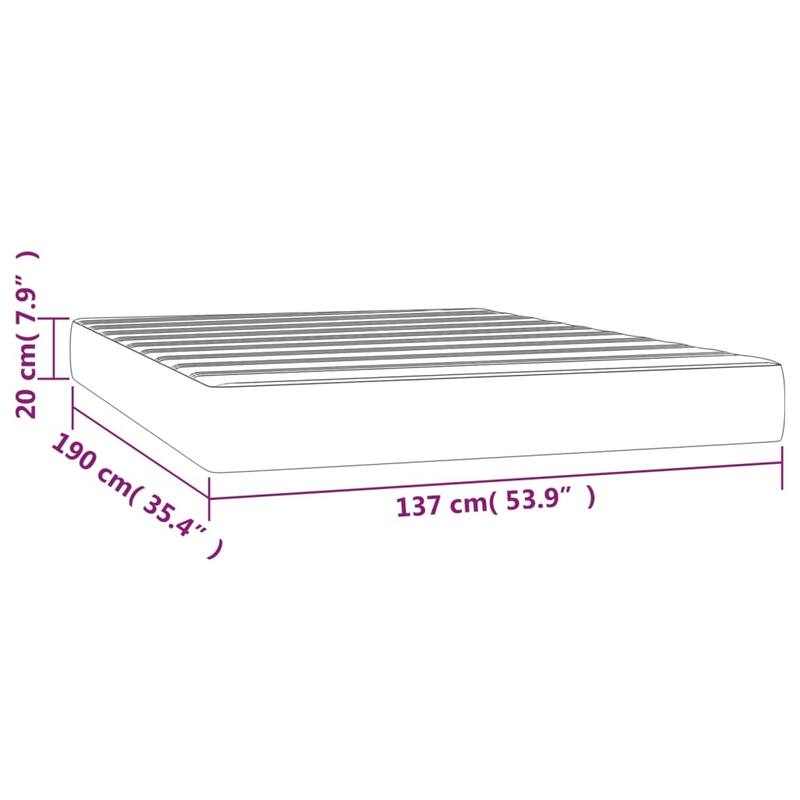 vidaXL Spring Mattress Bed-in-a-Box Single Bed Foam Mattress Medium Hardness