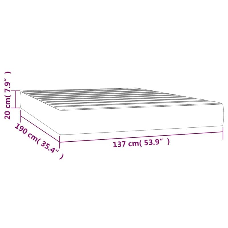 vidaXL Spring Mattress Bed-in-a-Box Single Bed Foam Mattress Medium Hardness