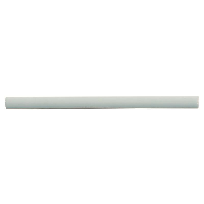 Apollo tile 0.5" x 8" Horizonte Glossy Pastel light Blue Ceramic Tile (0.27 sq ft/case) - 10 Pack