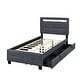 preview thumbnail 9 of 14, Twin Size Upholstered Platform Bed with LED Lighting and Storage Drawers, Modern Design with Lattice Headboard
