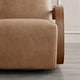 preview thumbnail 41 of 47, Eli Swivel Accent Chair with U-Shaped Wood Arm