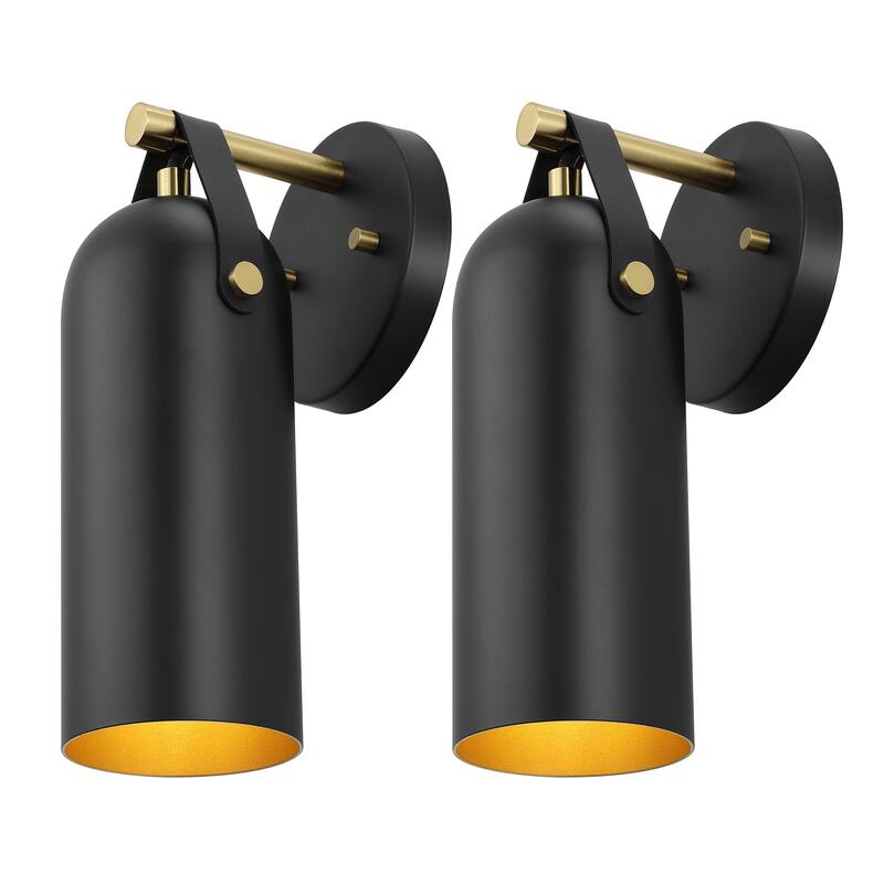 SAFAVIEH Lighting Ranya 6-inch Downward Light Wall Sconce with Bulbs (Set of 2) - 5.5 In. W x 5.1 In. D x 12 In. H - 6Wx5Dx12H
