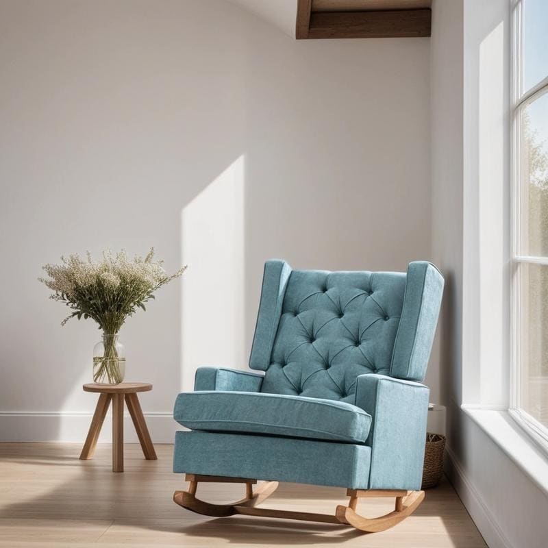 Mint green sales rocking chair