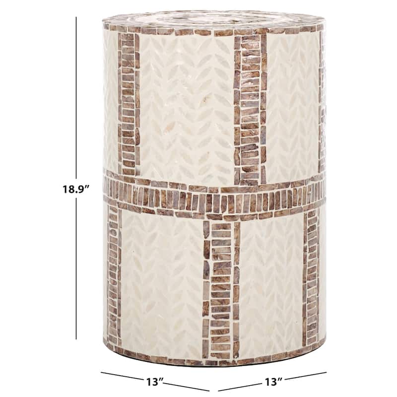 SAFAVIEH Keary Round Accent Table (Fully Assembled) - 13"W x 13"D x 19"H