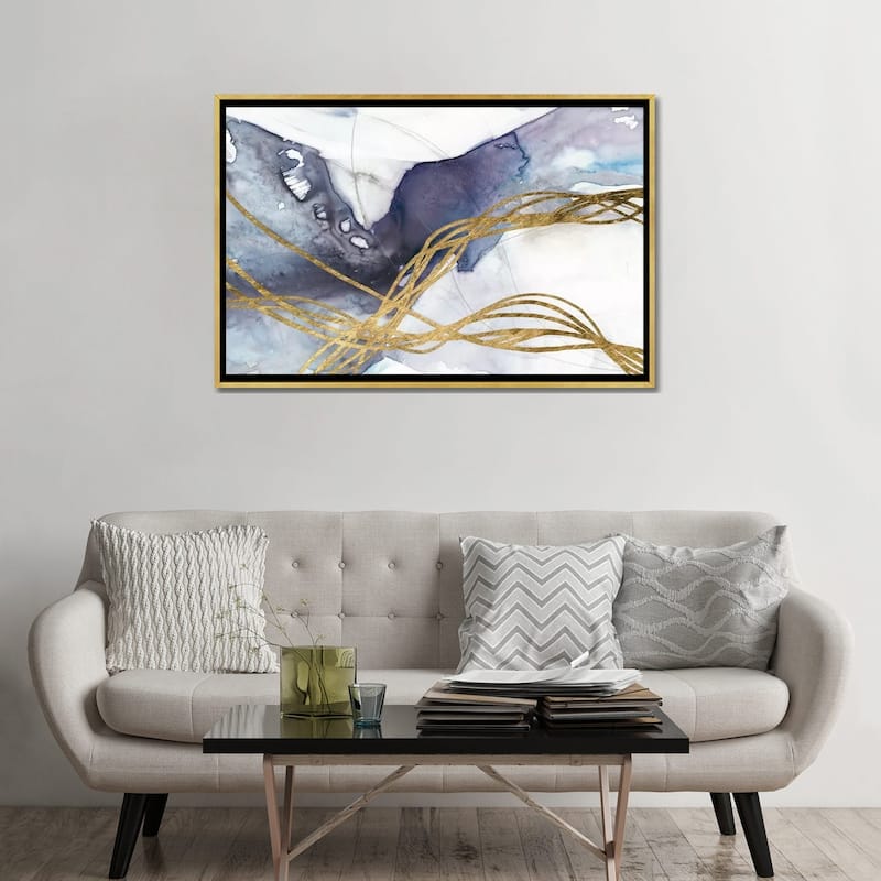 iCanvas "Agate Wave IV" by Jennifer Goldberger Framed Canvas Print