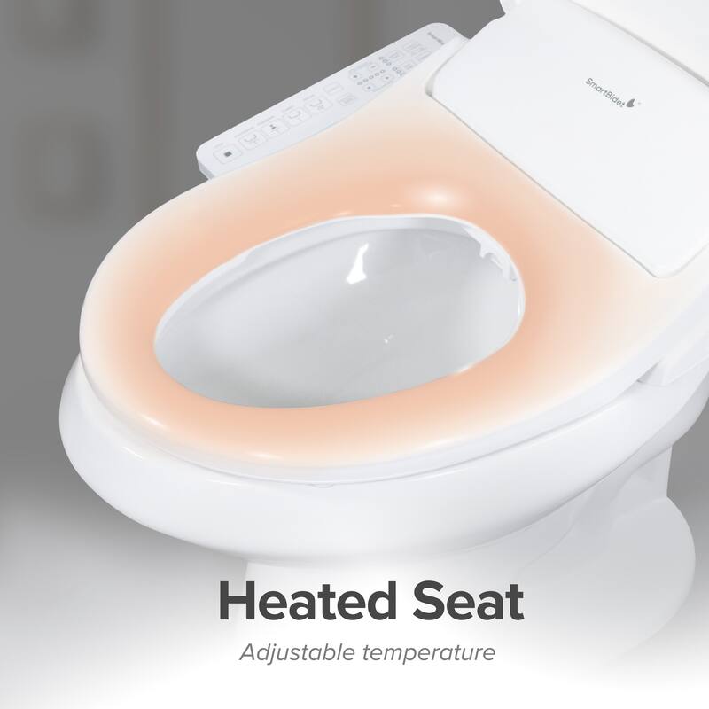 SmartBidet Electric Bidet Seat for Elongated Toilets - White