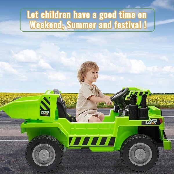 Amazon.com: Qaba 12V Kids UTV, Battery Powered Ride on Truck
