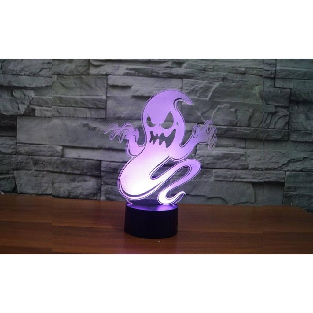 Smart Touch 3D Illusion 7-Color Halloween LED Light, Ghost