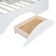 preview thumbnail 24 of 55, Solid Wood Platform Bed Frame Imitate Bridge Design Drawers