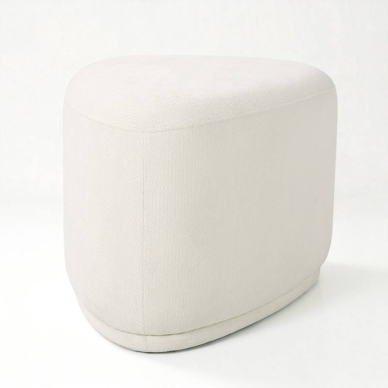 Leon 26" & 43" W Chenille Triangle Cocktail Ottoman Set