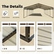 preview thumbnail 25 of 40, Outdoor Carport with Durable Galvanized Steel Roof , Multi-Functional Shelter, Carport for Cars, Boats, and Tractors