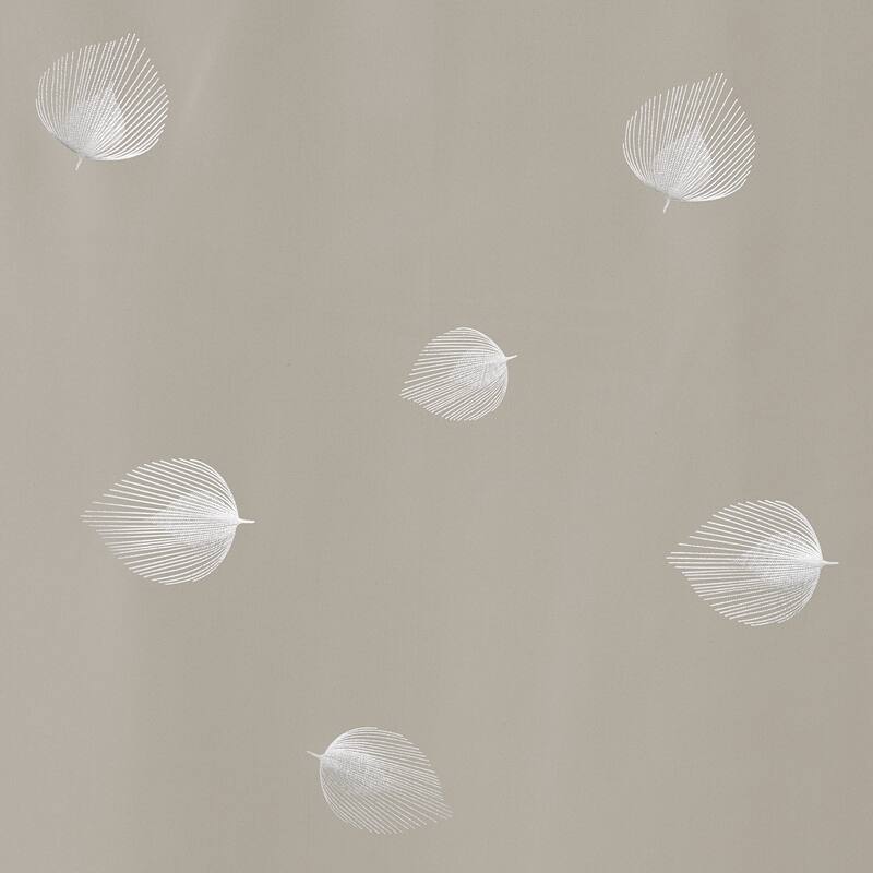 Silver Leaf Print Room Darkening 2 Panels
