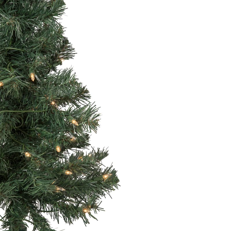 3' Green Medium Blackwater Fir Artificial Christmas Tree Clear Lights - 3 Foot
