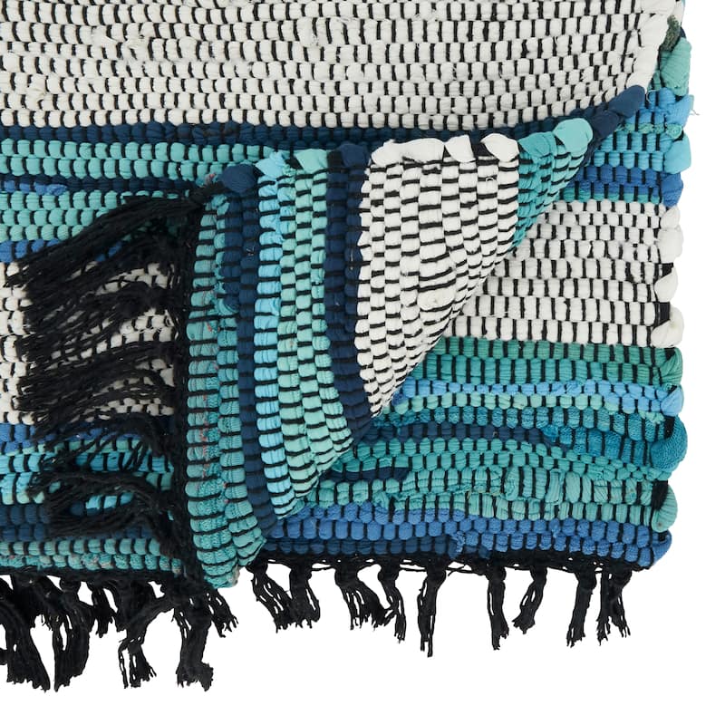Tribal Stripe Chindi Table Runner with Fringe - 16" x 72"
