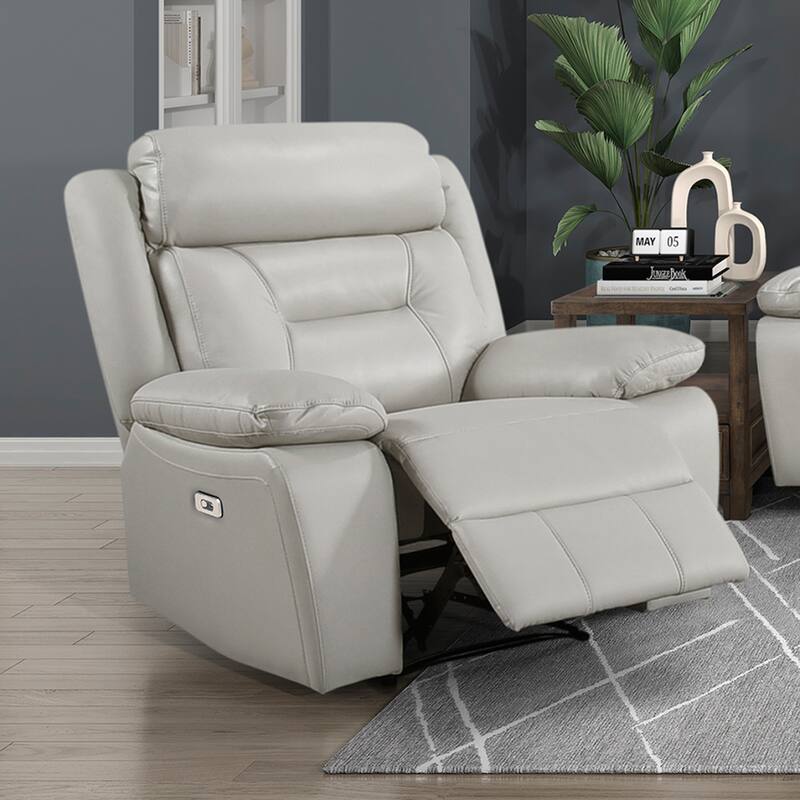 Garrey 40" Power Recliner - Tab Pull Motion, Removable Seat Back