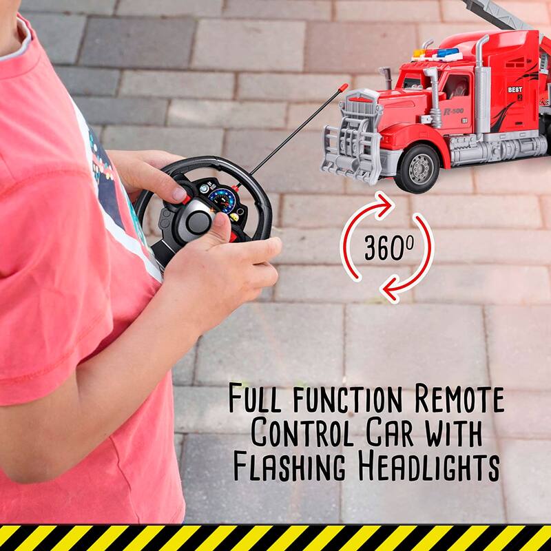 Red Remote Control Big Rig with Crane and Basket - Bed Bath & Beyond