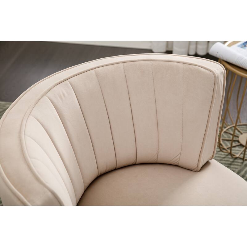 360 Degree Swivel Round Barrel Accent Sofa Arm Chairs